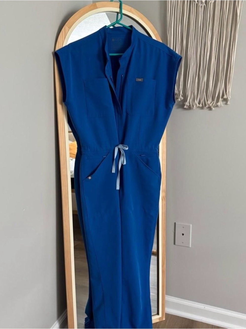 Figs Wide Leg Royal Blue Rafael ScrubJumpsuit